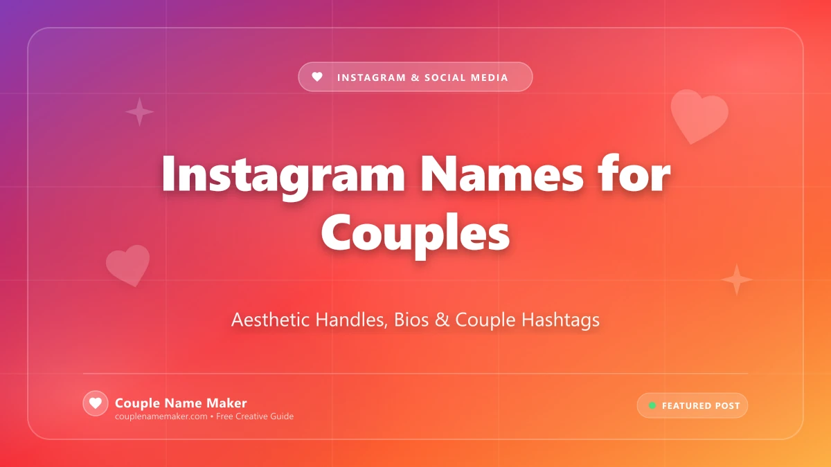 Instagram names for couples banner
