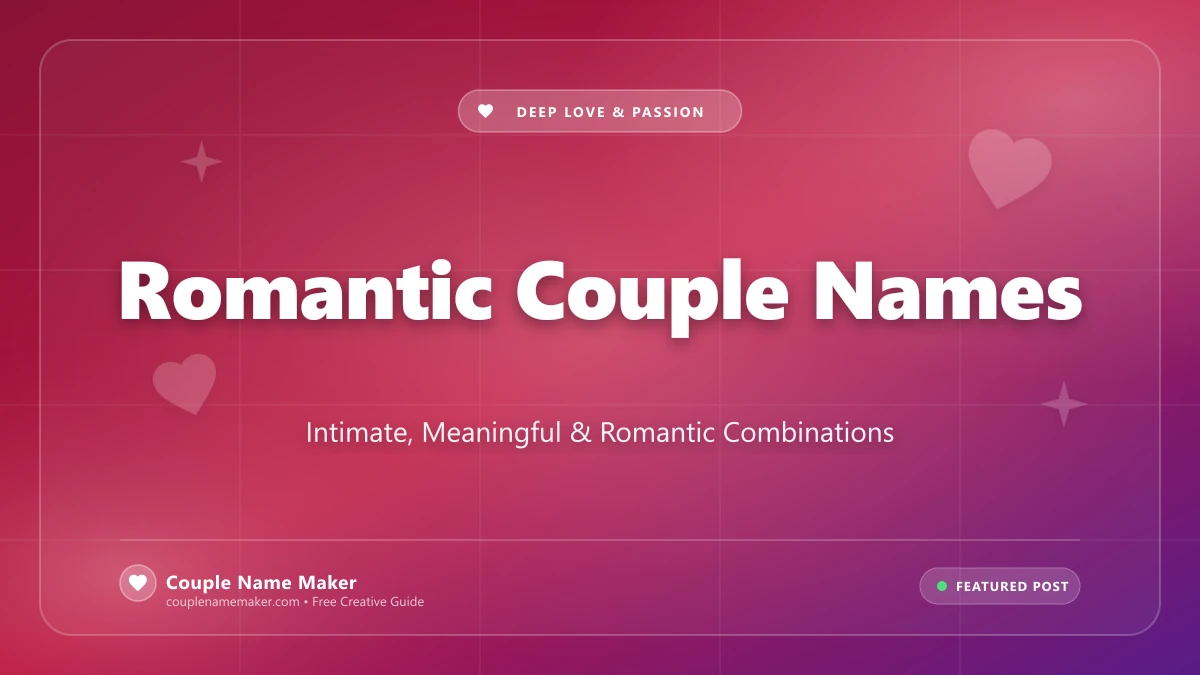 Romantic couple names banner